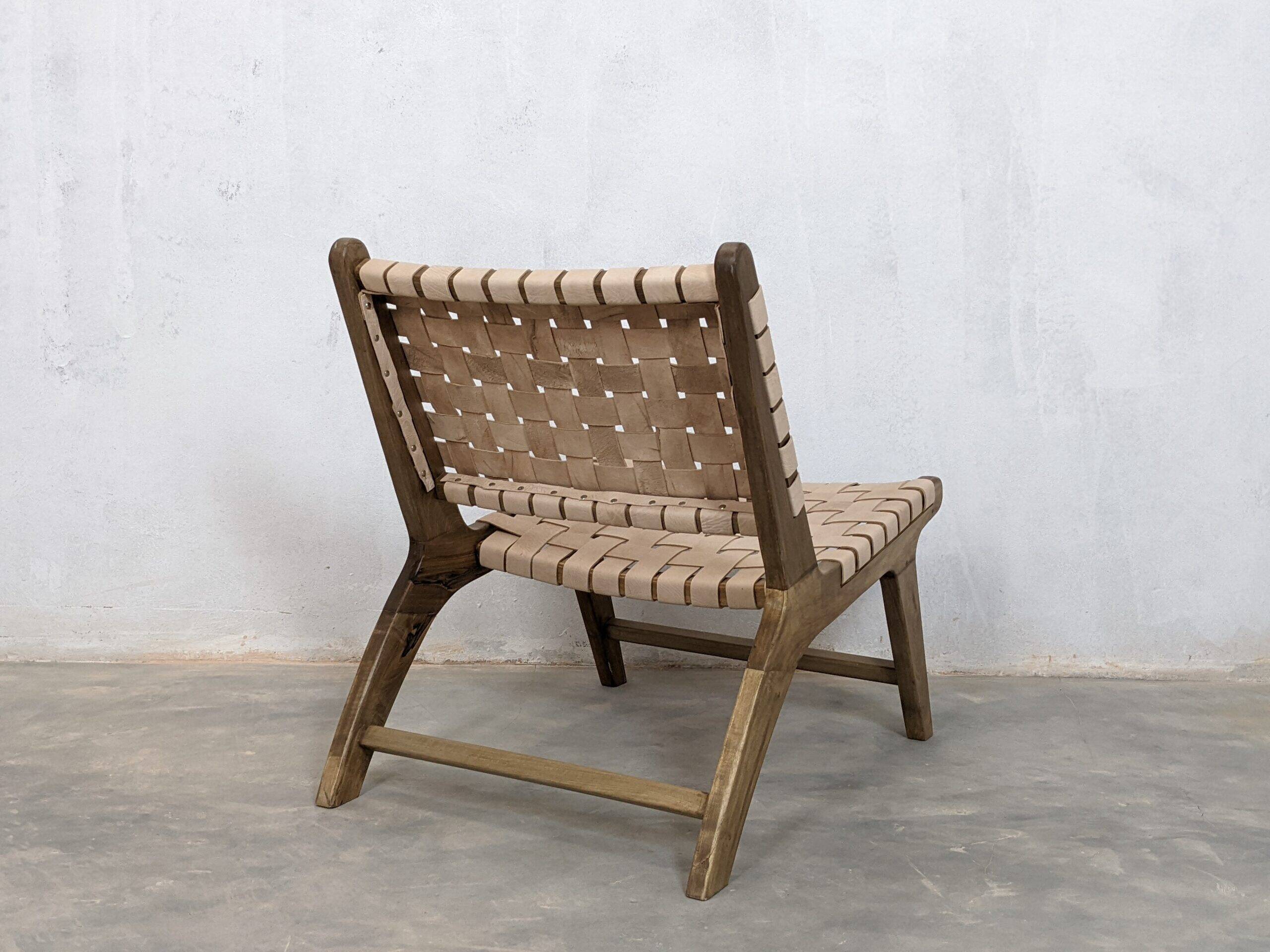 Chic Moroccan leather armchair