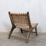 Chic Moroccan leather armchair