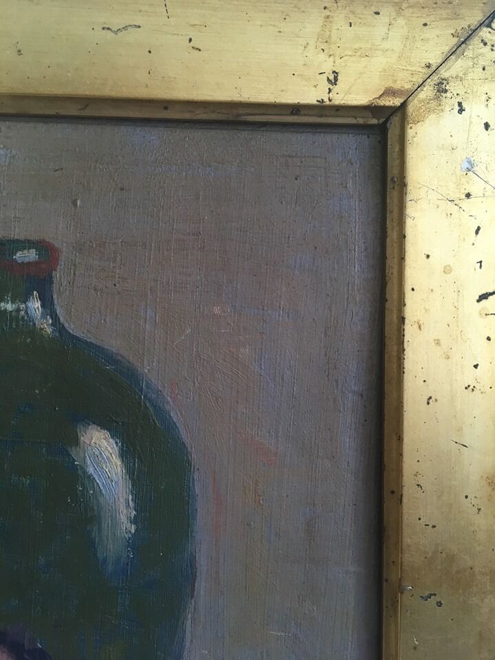 Signed still life oil painting