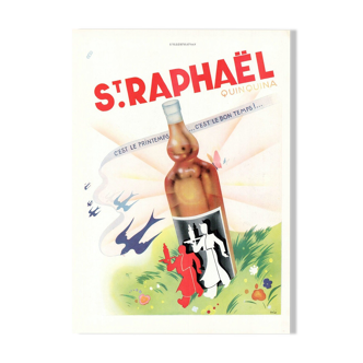 Affiche vintage années 30 St Raphael 30x40cm