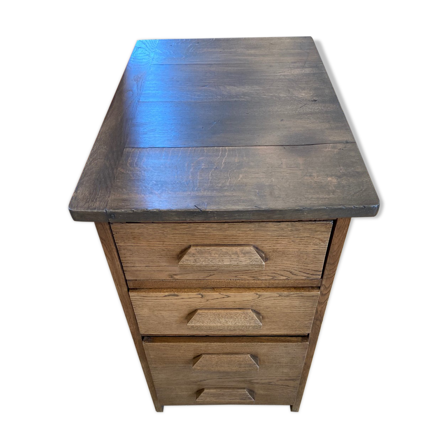 Solid oak office pedestal