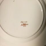 Round flat in faience of sarreguemines model agreste 34 cm