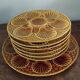 Set of 6 plates and an oyster dish Longchamp.