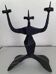 Shabbat candlestick by David Palombo in forged metal