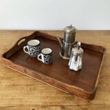Old large wooden tray