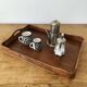 Old large wooden tray