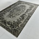 Gray & Black Oriental Vintage Rug, 220x317Cm