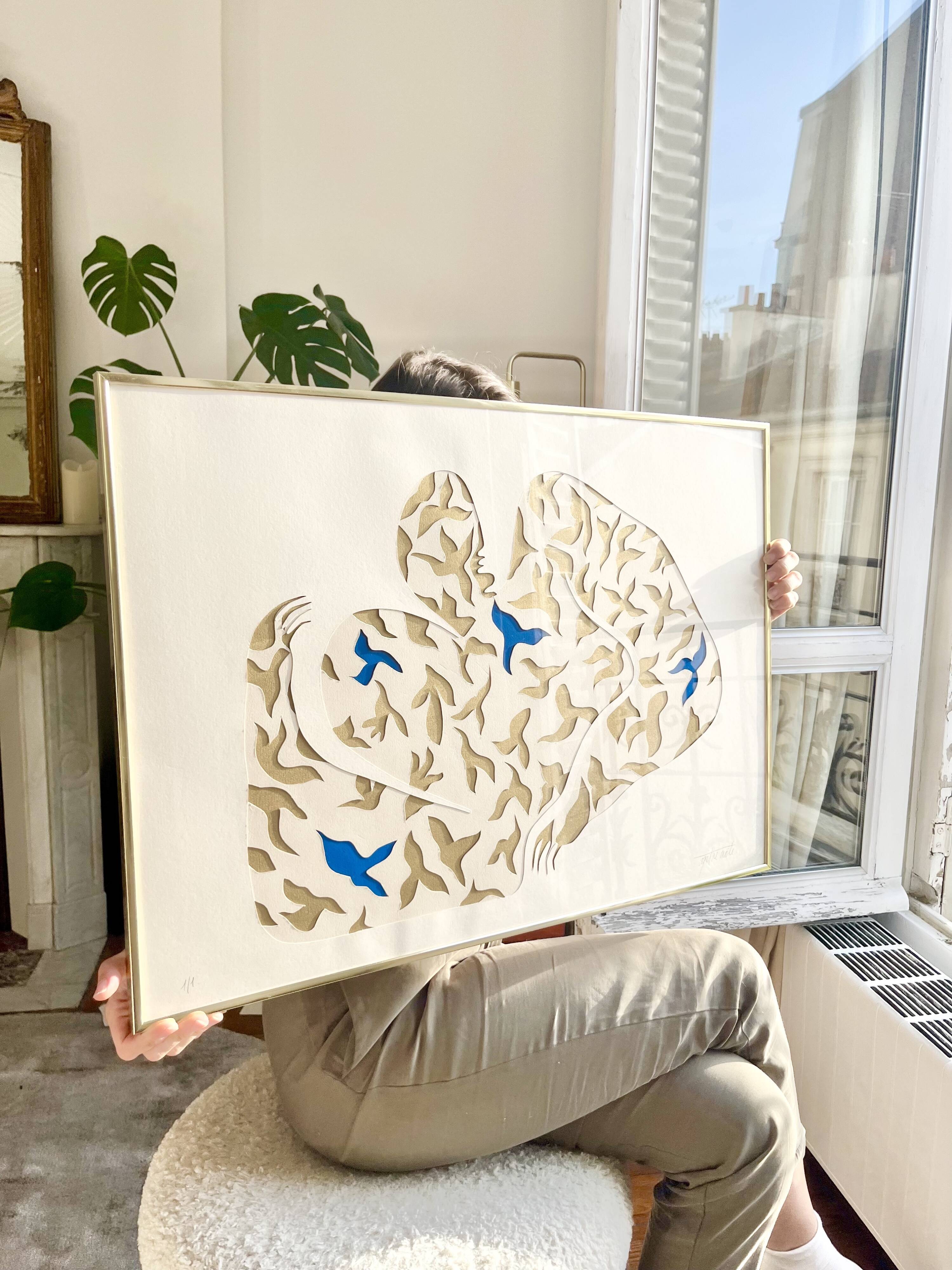 "Le parfum de l'été", 2023, format 50 x 70 cm, unique copy by Atelier Agapé