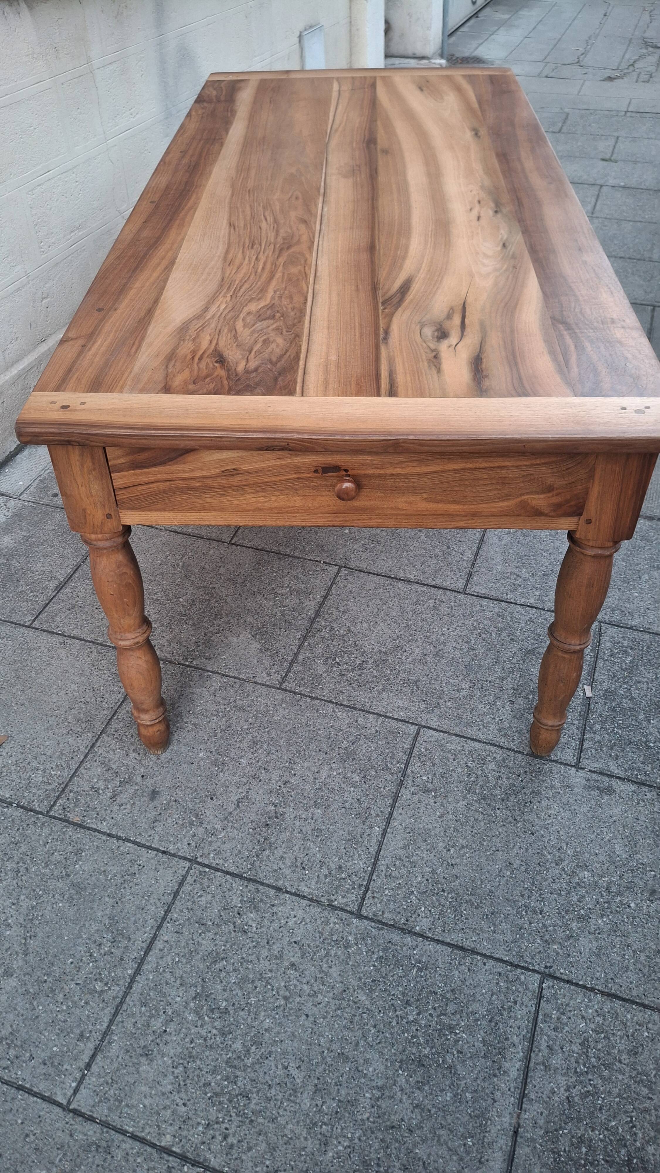 Walnut farmhouse table