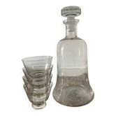 Decanter and glasses for whisky, wine, water, and liqueurs