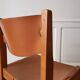 Elm and leather chair, Maison Regain, 1970/80