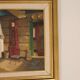 Huile sur toile suédoise originale du milieu du siècle – cheminée de cuisine