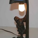 Old art deco bronze lamp