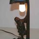 Old art deco bronze lamp