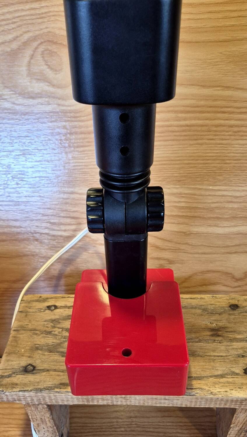 Vintage 70's red desk lamp.