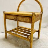 Rattan bedside tables