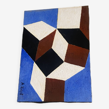 Geometric painting Albert Poizat