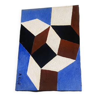 Geometric painting Albert Poizat