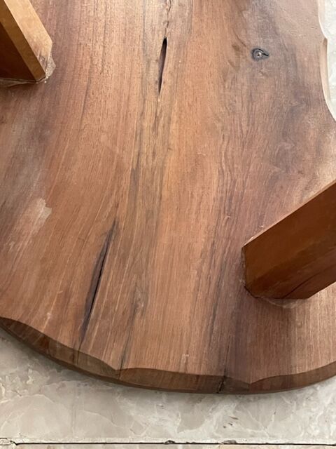 Vintage wooden tripod stool 1950