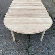 Louis Philippe extendable dining table with 8 extensions, solid oak, 19th century, 350