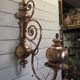 19th century copper wall lights (large models)