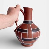 Mid-Century Modern Terracotta Pitcher by AKRU, West Germany, 1950s