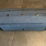Malle ancienne de voyage en bois rénovée