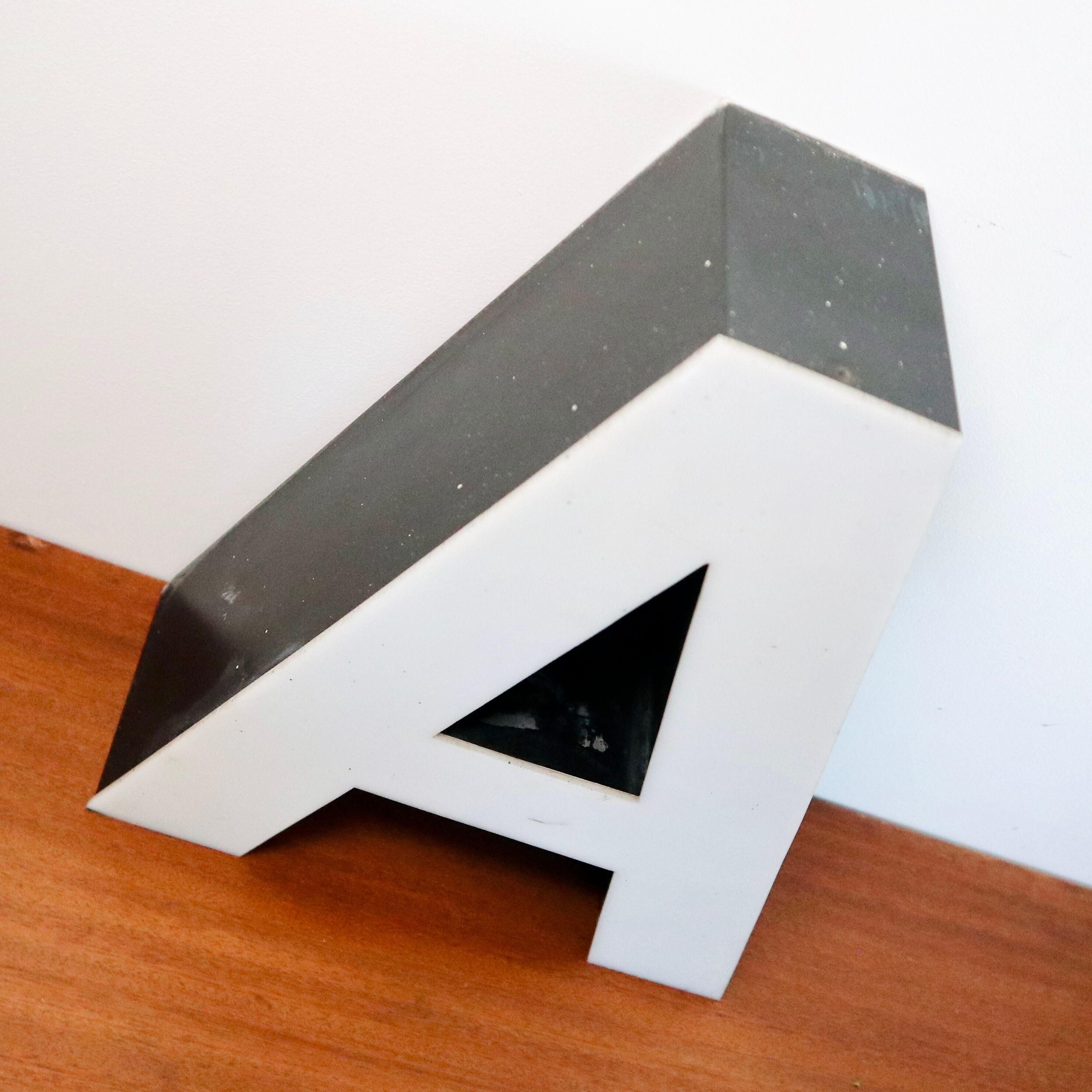 Letter A, old sign letter