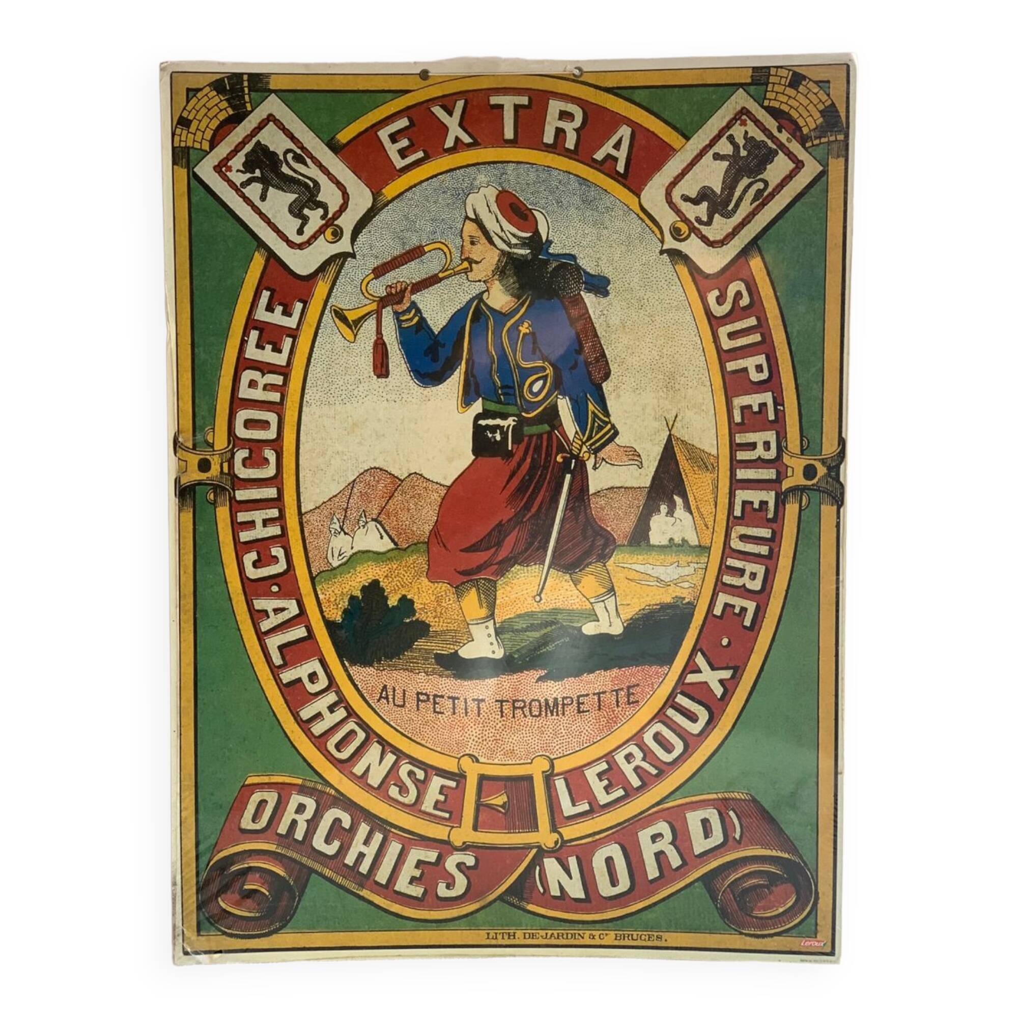 Lithographed poster "Chicorée Leroux"