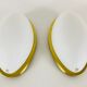 Paire d'appliques en verre opaque de Peill & Putzler, 1970, Allemagne