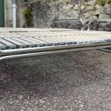 Pair of vintage chrome plexiglass beds