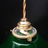 Green opaline pendant light