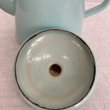 Mint green enamelled sheet metal coffee maker