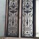Old entrance door, glazed oak cast iron grilles 1925