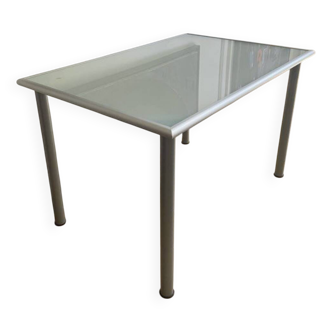 Glass table 78 width 116 length 73 height