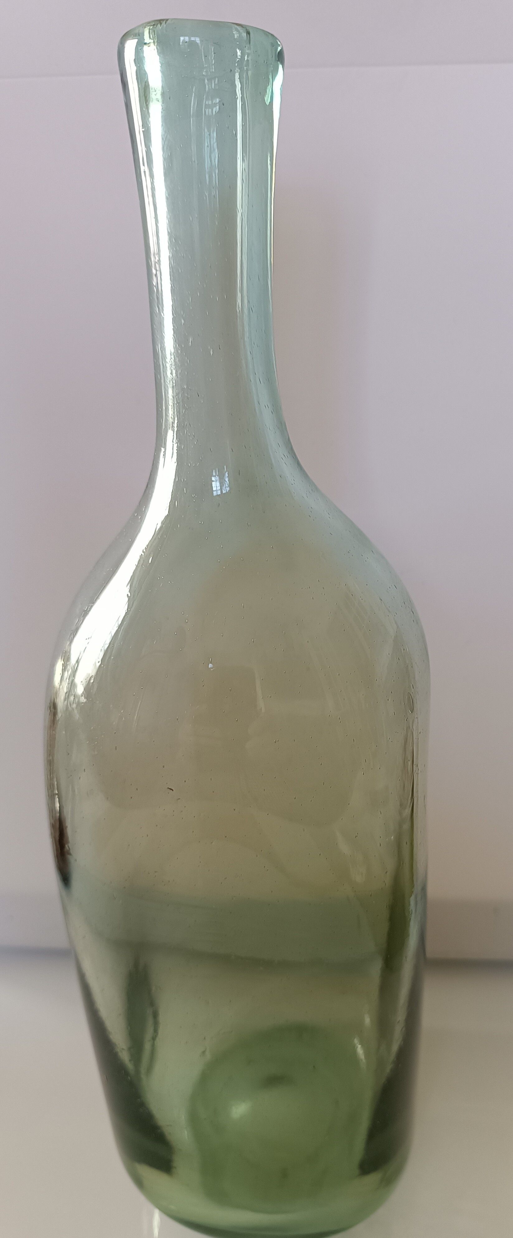 Vase signed Claude Morin Dieulefit crazy bottle