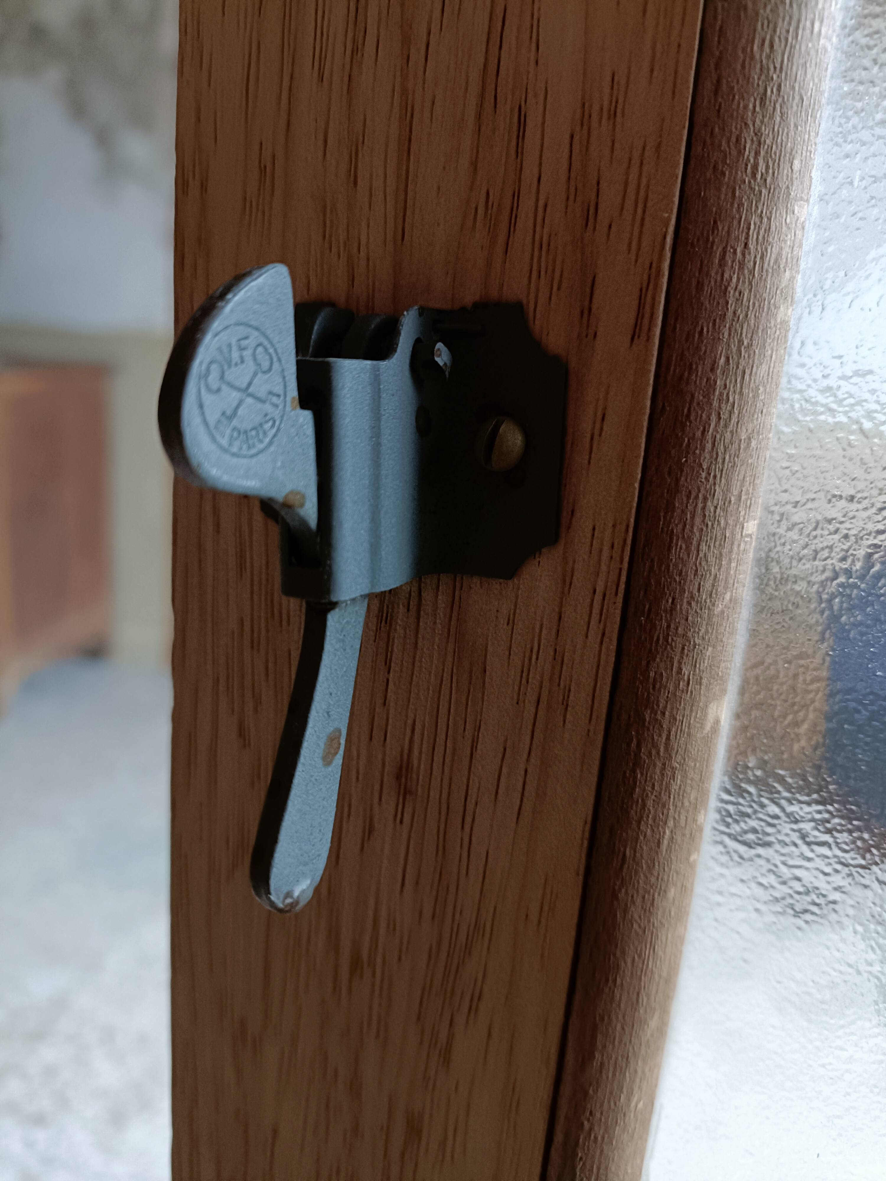Renovated glass-fronted bookcase