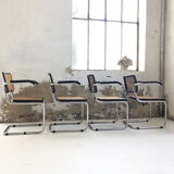 Set 4 chairs S64 by Marcel Breuer for Thonet