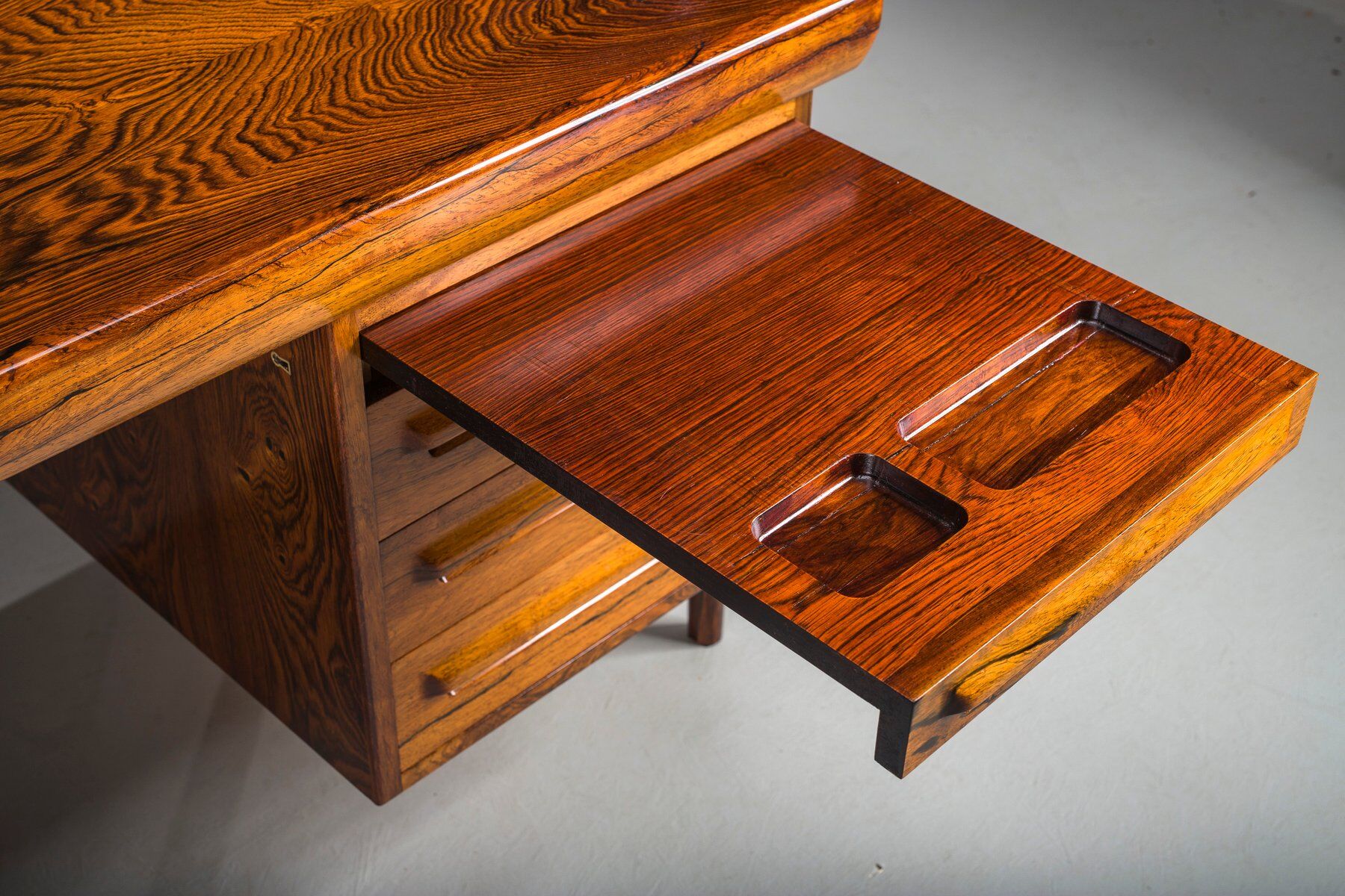 Danish modern executive desk by Ib Kofod Larsen for Faarup Møbelfabrik, 1960