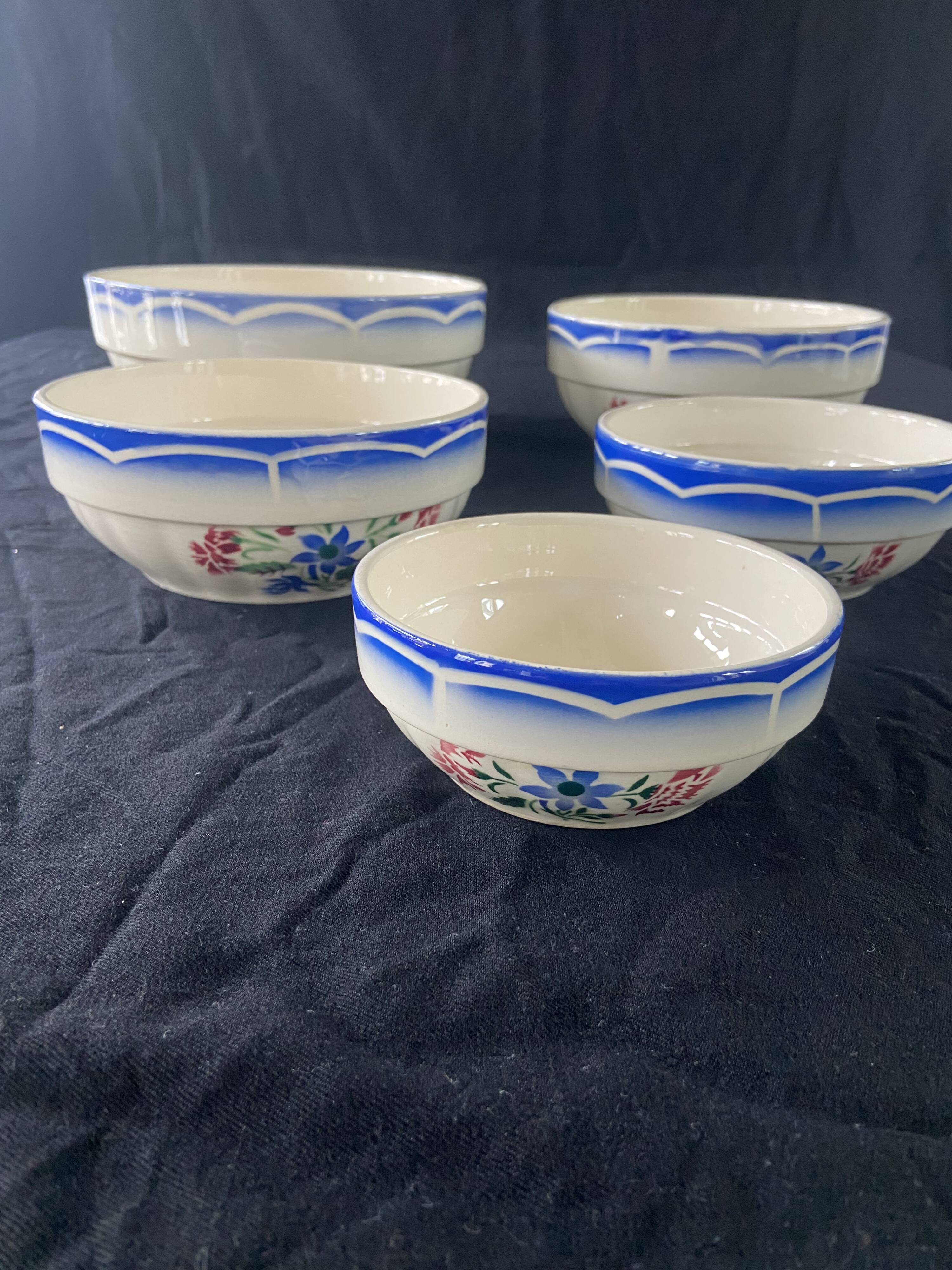 Set of 6 Digoin Sarreguemines "Elorn" salad bowls