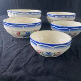 Set of 6 Digoin Sarreguemines "Elorn" salad bowls