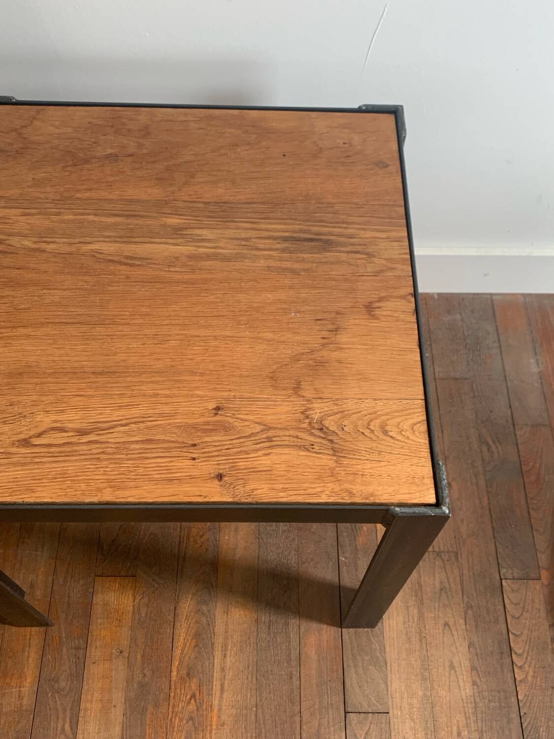 Wood and metal coffee table