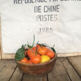 Crafted raw wood jatte