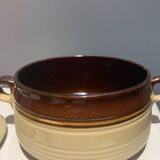 Dish with glazed stoneware lid