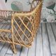 Vintage rattan child bed