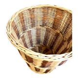 Braided wicker basket