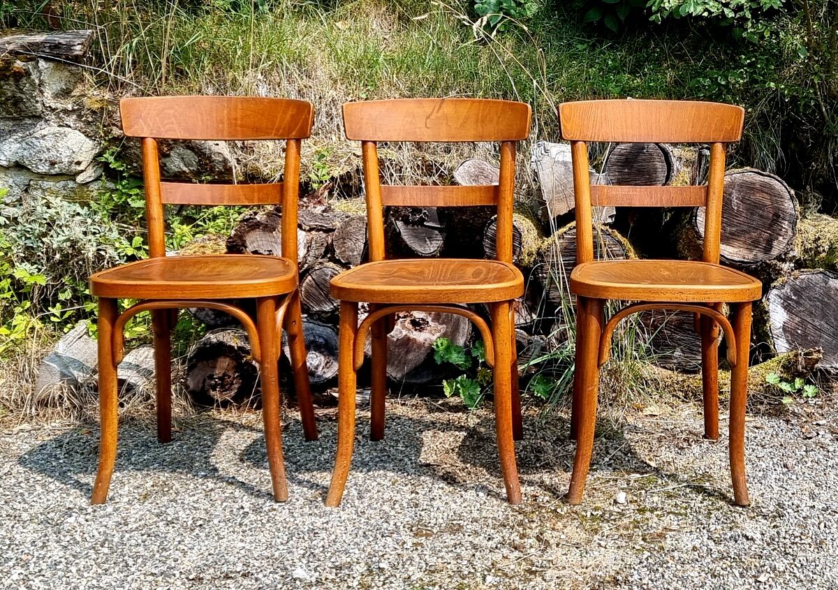 3 chaises bistrot Thonet années 40