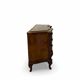 serpentine commode in antique walnut