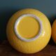 Sugar bowl candy dish box lemon in slipware