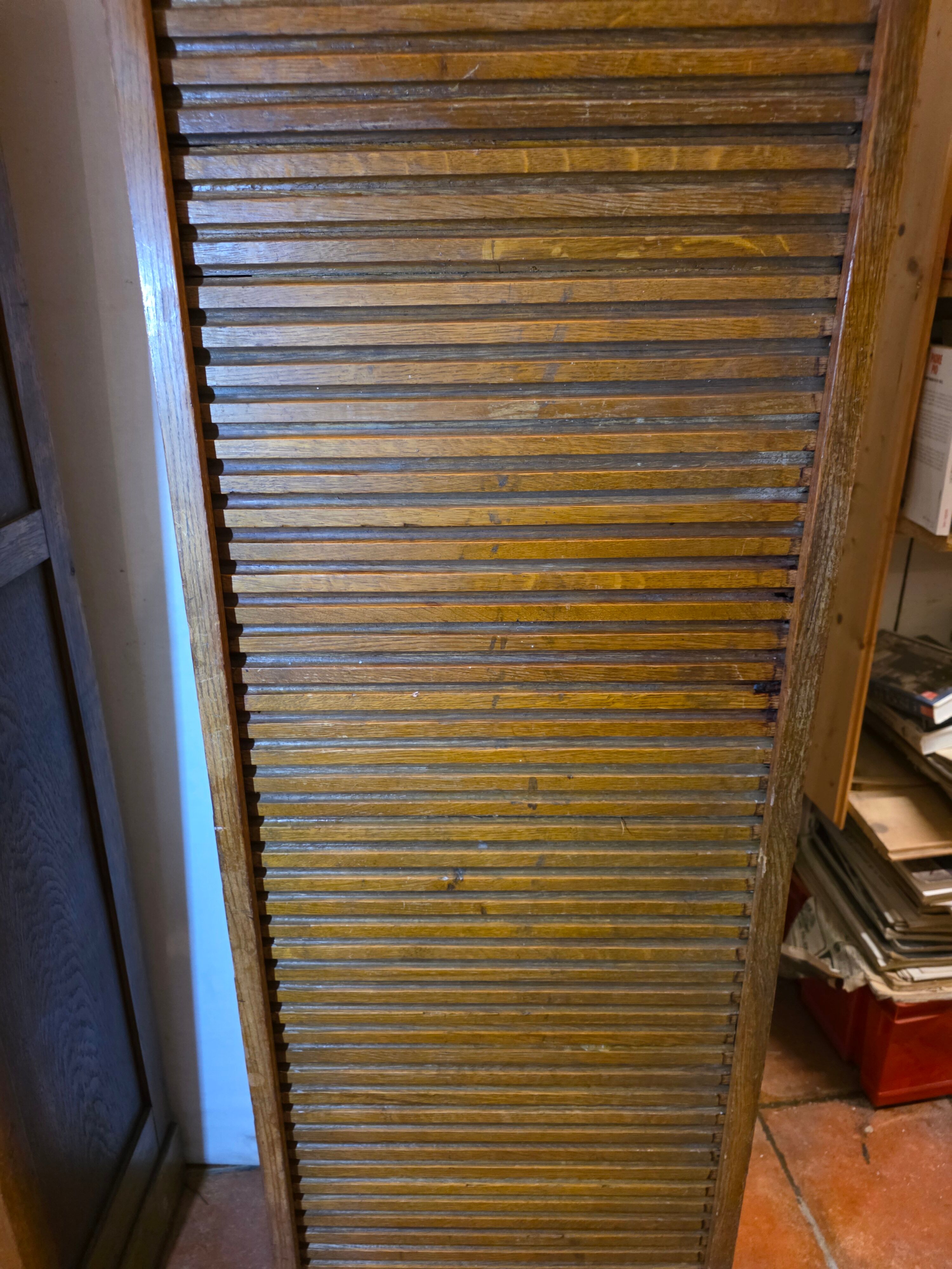 Pair of oak curtain file cabinets